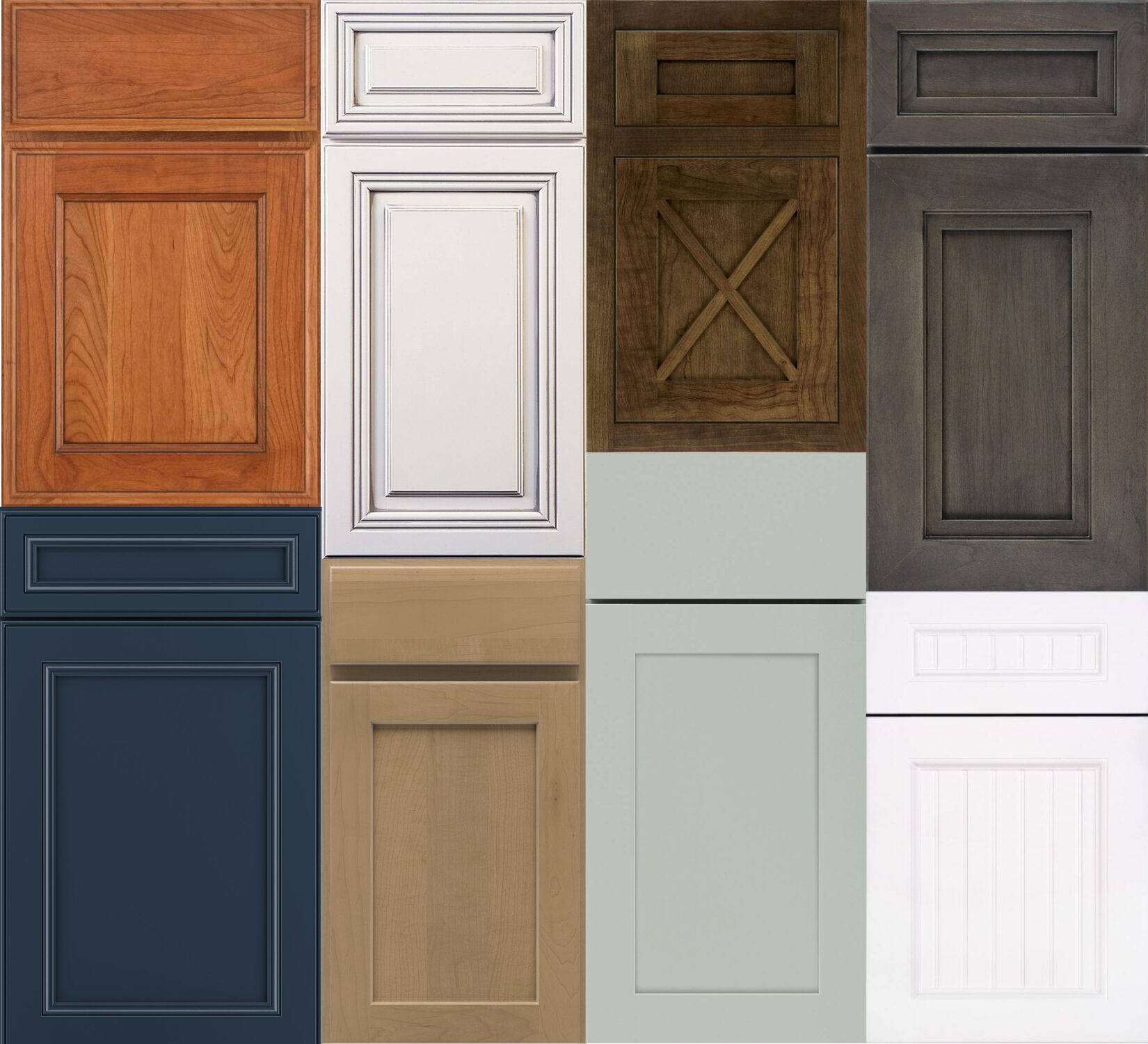 an assorted selection of different colors and types of cabinets