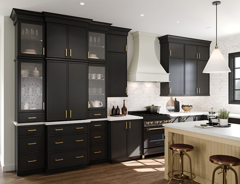 deep choclate kitchen cabinets