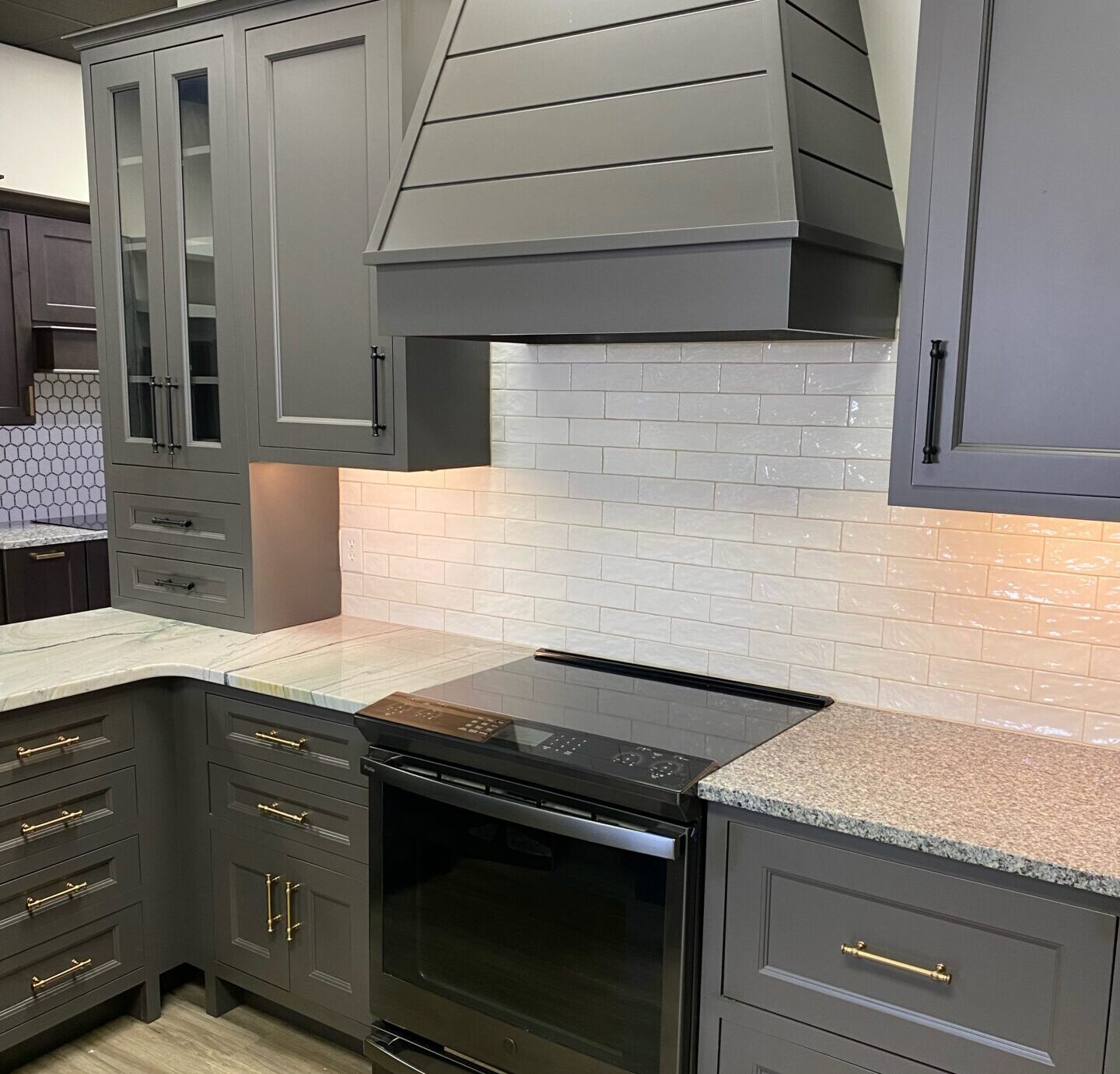 Gray showroom kitchen in Bel Air MD