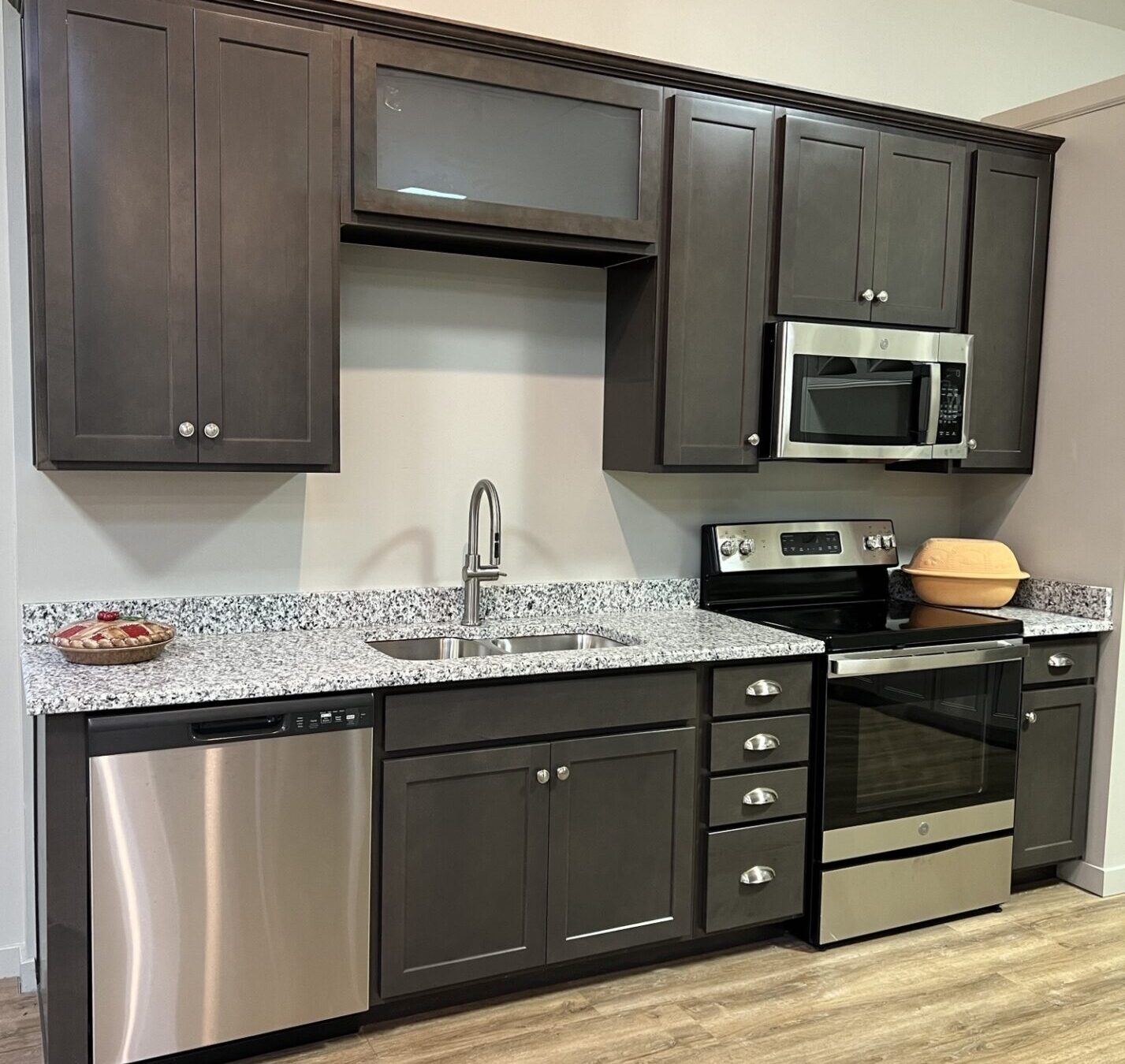 BKT Wilmington De Showroom dark wooden kitchen